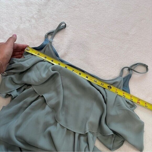 Show Me Your Mumu Caitlin Ruffle Flutter Maxi Formal Dress Size XS - Picture 6 of 12